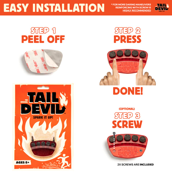 Tail Devil skateboard spark plate