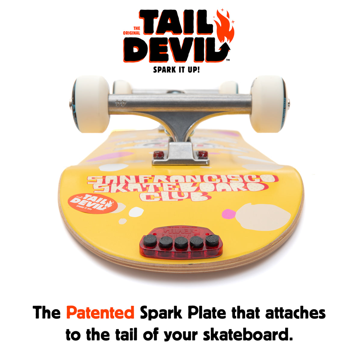 Tail Devil skateboard spark plate